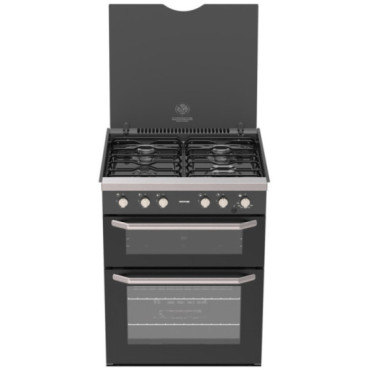 Cuisinière Thetford Cocina gaz noire avec couvercle en verre