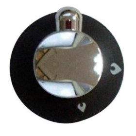 Bouton plaque / gril Thetford noir et chrome SPCC0618.CR (Enigma)