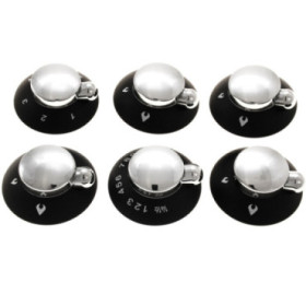 Kit boutons four, gril et plaque Thetford noir et chrome SSPA1204.CR