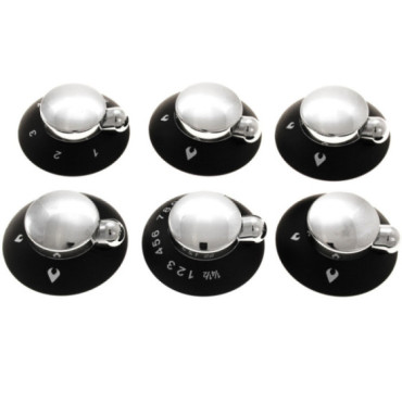 Kit boutons four, gril et plaque Thetford noir et chrome SSPA1204.CR