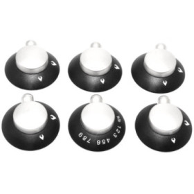 Kit boutons four, gril et plaque Thetford noir et satiné SSPA0903.SA