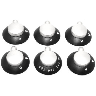 Kit boutons four, gril et plaque Thetford noir et satiné SSPA0903.SA
