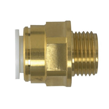 Raccord droit 12 mm x 1/2" BSP mâle laiton DZR JG Speedfit