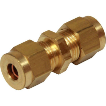 Manchon droit égal à compression pour tube gaz - 3/16" à 1/2"