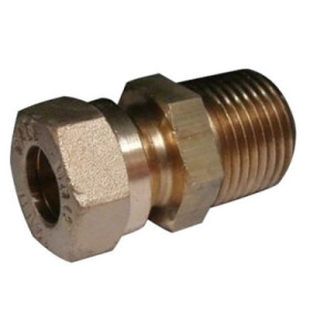 Raccord droit compression vers filetage mâle BSP pour tube gaz