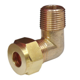 Coude à compression vers filetage mâle BSP pour tube gaz