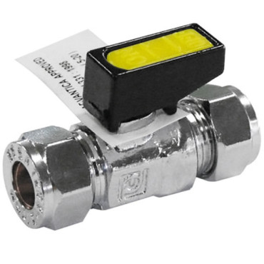 Mini robinet d'arrêt gaz à compression 8 ou 10 mm