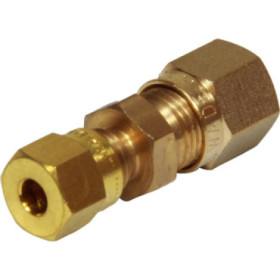 Manchon droit réduit à compression laiton 6 mm x 4 mm