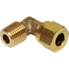 Coude laiton mâle pour tube nylon