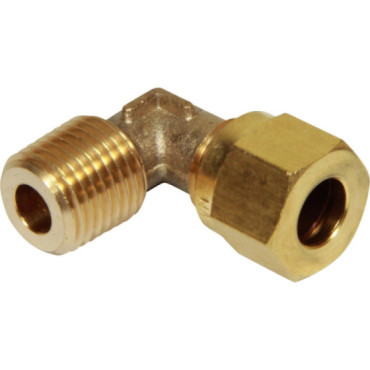Coude laiton mâle pour tube nylon