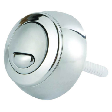 Bouton-poussoir double chasse chromé pour mécanisme SIAMP Optima 49