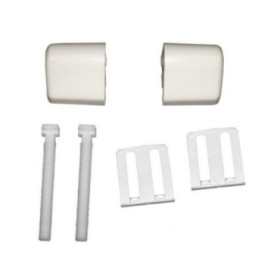 Kit de charnières blanches pour abattant de WC