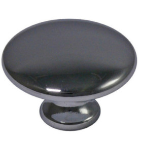 Bouton de meuble rond 23 mm - chromé ou nickel mat