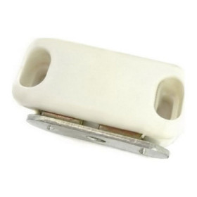 Loqueteau magnétique blanc avec contre-plaque