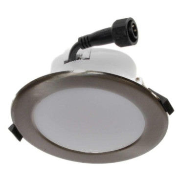 Spot LED encastré 12 V Ø 140 mm - argent ou blanc