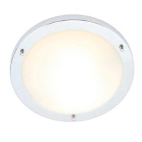 Plafonnier LED Delphi Ø 310 mm 18 W - chromé ou nickel satiné