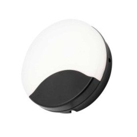 Hublot LED Turus noir 15 W 1200 lm IP65 - rond ou ovale