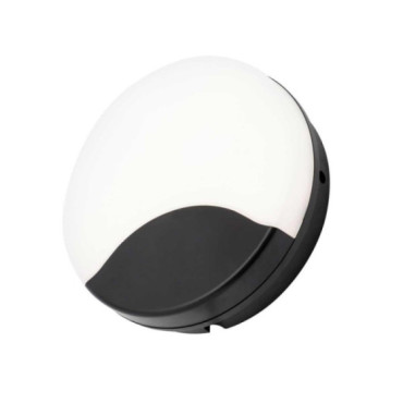 Hublot LED Turus noir 15 W 1200 lm IP65 - rond ou ovale