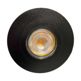 Spot extérieur noir à encastrer - découpe 73 mm