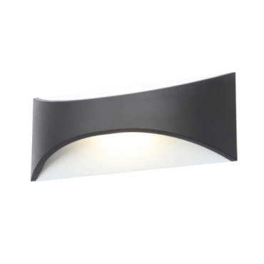 Applique extérieure Stroud LED noire double faisceau 6 W