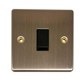 Appareillage Round Edge inox brossé - prises et interrupteurs