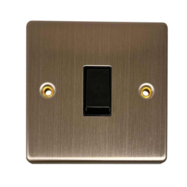 Appareillage Round Edge inox brossé - prises et interrupteurs
