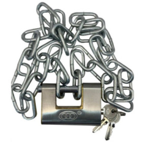 Cadenas de volet inox 90 mm avec chaîne 120 cm