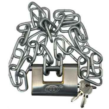 Cadenas de volet inox 90 mm avec chaîne 120 cm