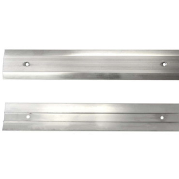 Barre de seuil chromée pré-percée 2,7 m - 34 ou 38 mm