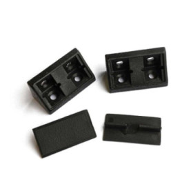 Joint d'angle double avec cache-vis - noir ou gris