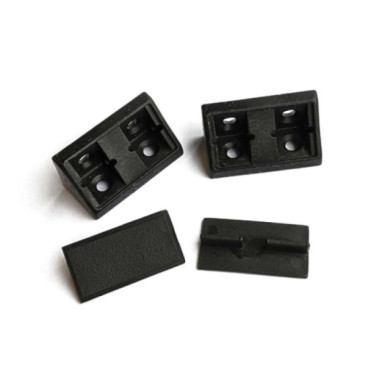 Joint d'angle double avec cache-vis - noir ou gris