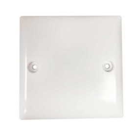 Plaque d'obturation électrique blanche - profil convexe