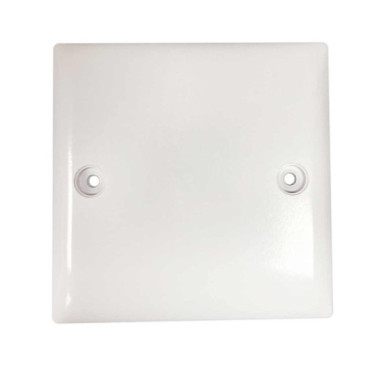 Plaque d'obturation électrique blanche - profil convexe