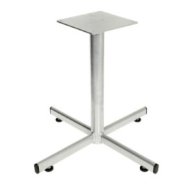 Pied de tabouret métal argent - hauteur 350 mm
