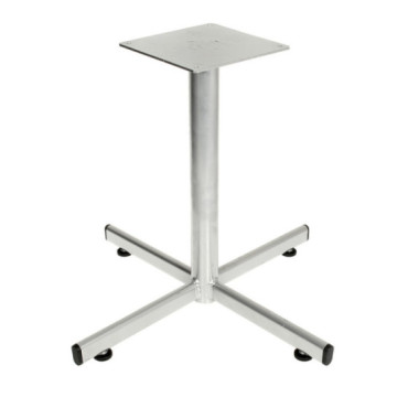 Pied de tabouret métal argent - hauteur 350 mm