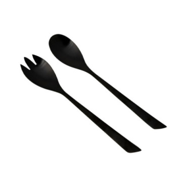 Couverts à salade Fay - lot de 2 - noir ou doré