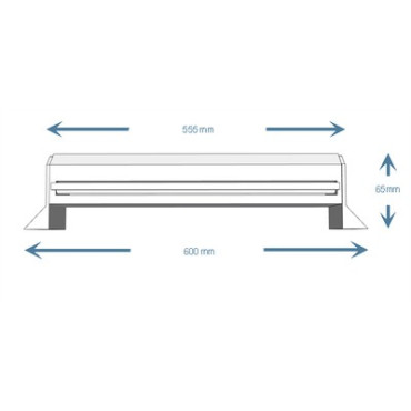 Store enrouleur PVC 555x960 + pattes