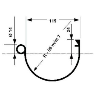 Gouttière PVC LG25. longueur 4.00m
